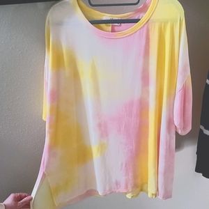 New Tie dye dolman tee